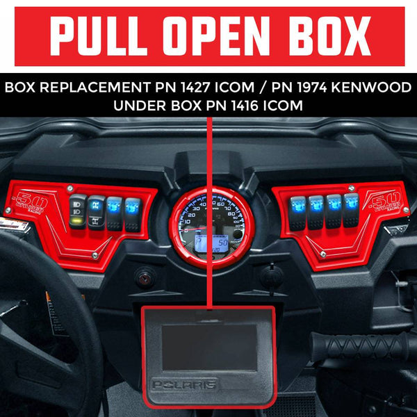 RZR Pull Open Box Replacement Radio and Intercom Bracket